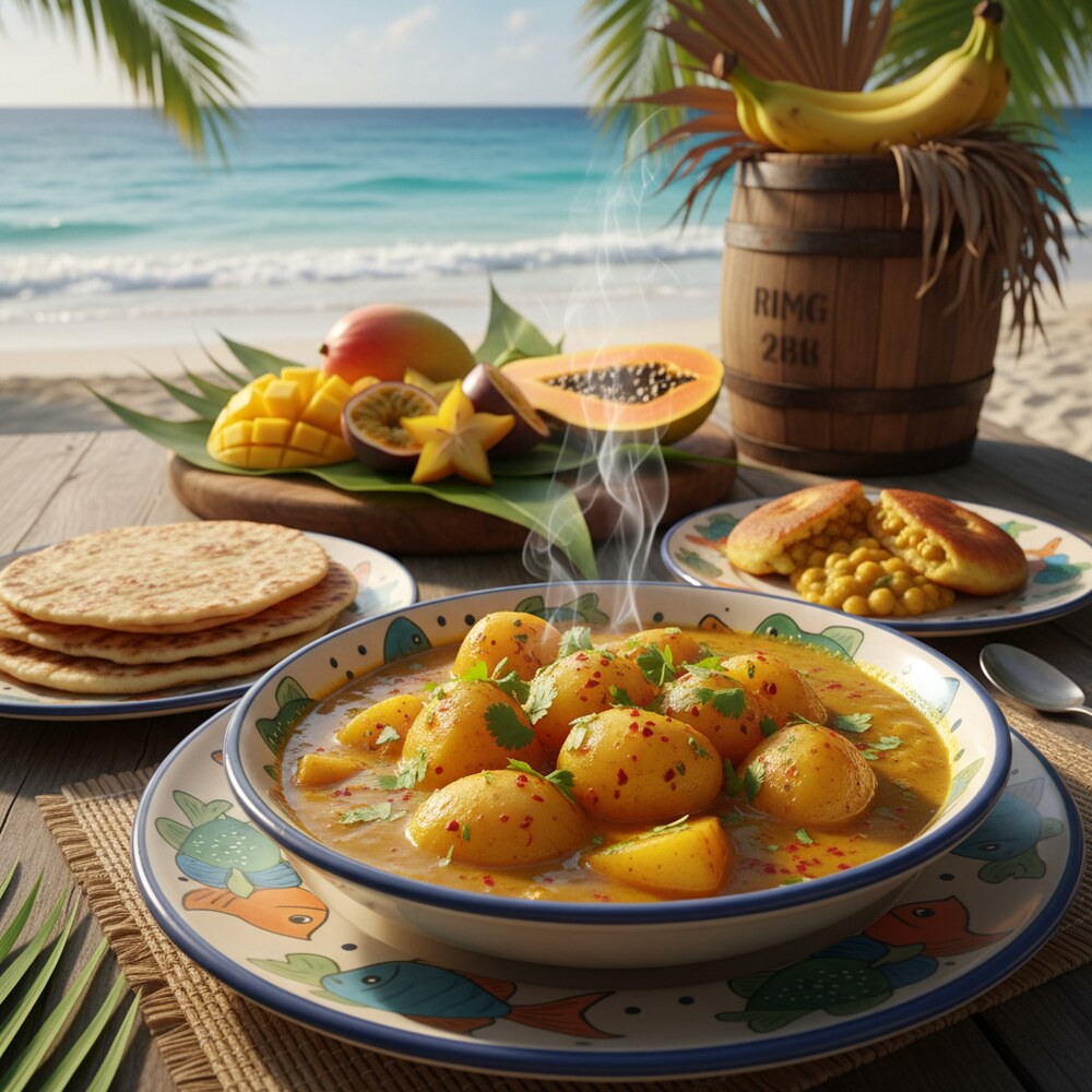 Trinidadianisches Safrankartoffel-Curry (Curried Aloo)
