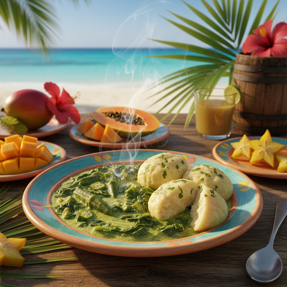 Callaloo und Dumplings