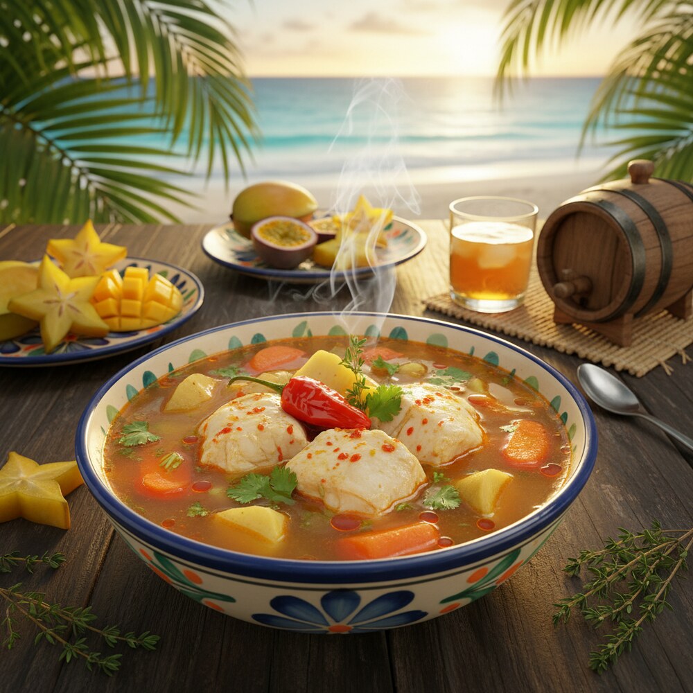 Fischbrühe (Bouillon de Poisson – Martinique/Guadeloupe)