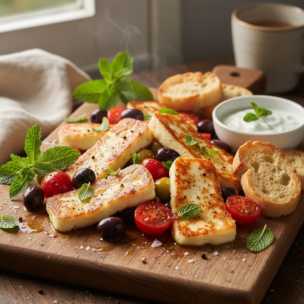 Desayuno con Halloumi