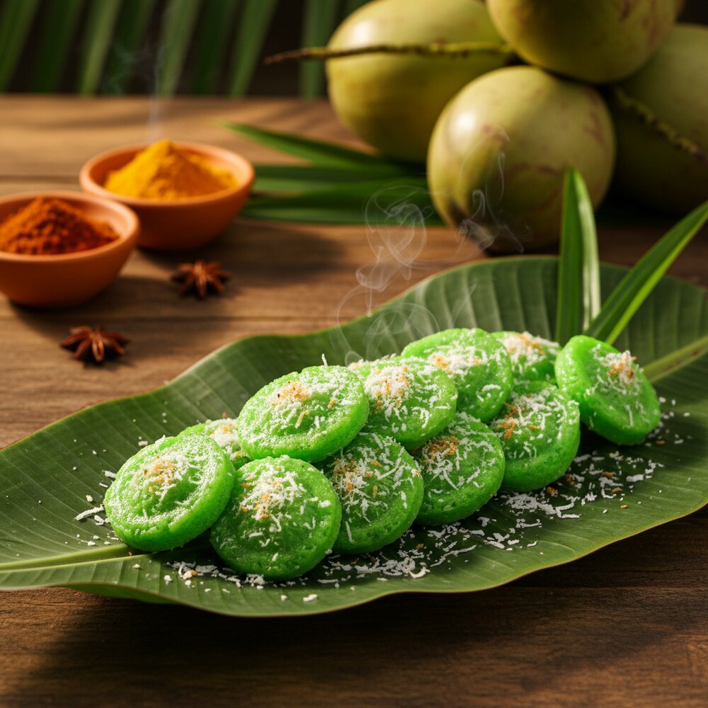 Pudding à la noix de coco et pandan