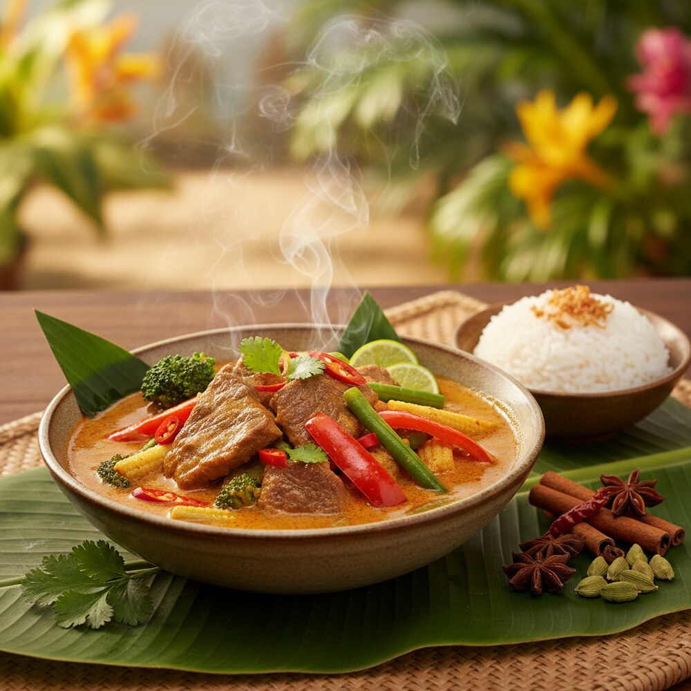 Curry Thaï au Bœuf et aux Légumes (Gaeng Neua)