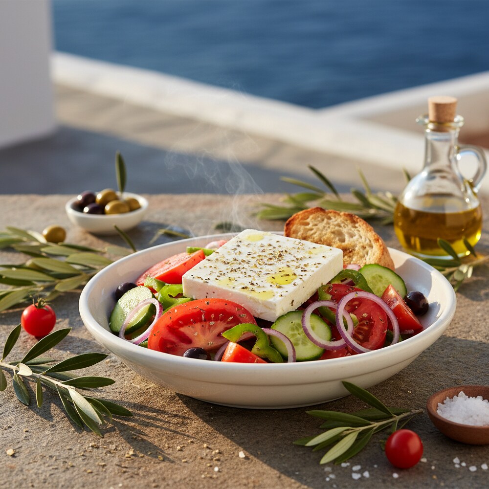 Yunan Salatası (Horiatiki)