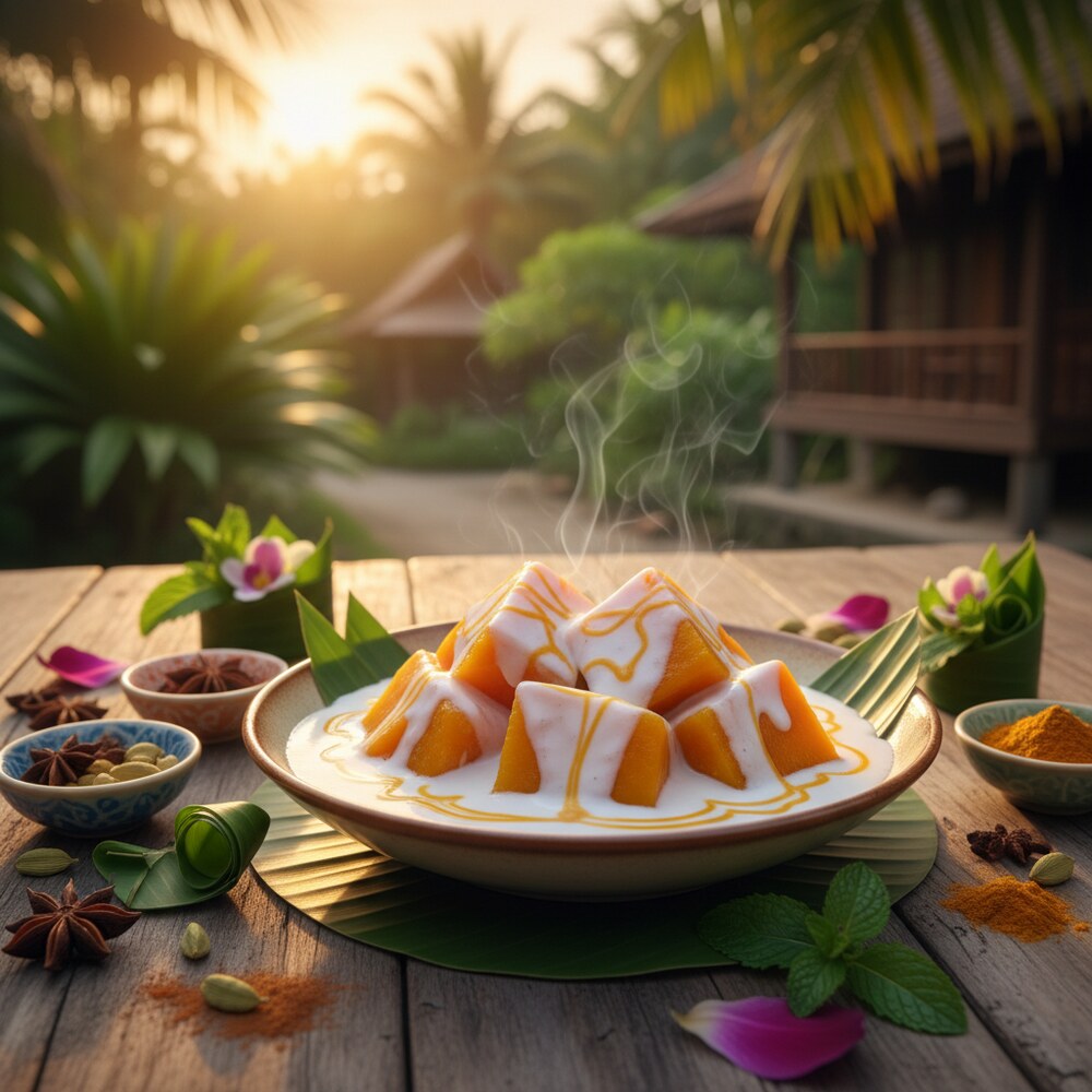 Courge Vapeur à la Crème de Coco
