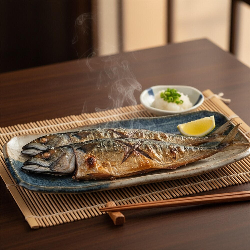 Maquereau grillé au sel (Shioyaki)