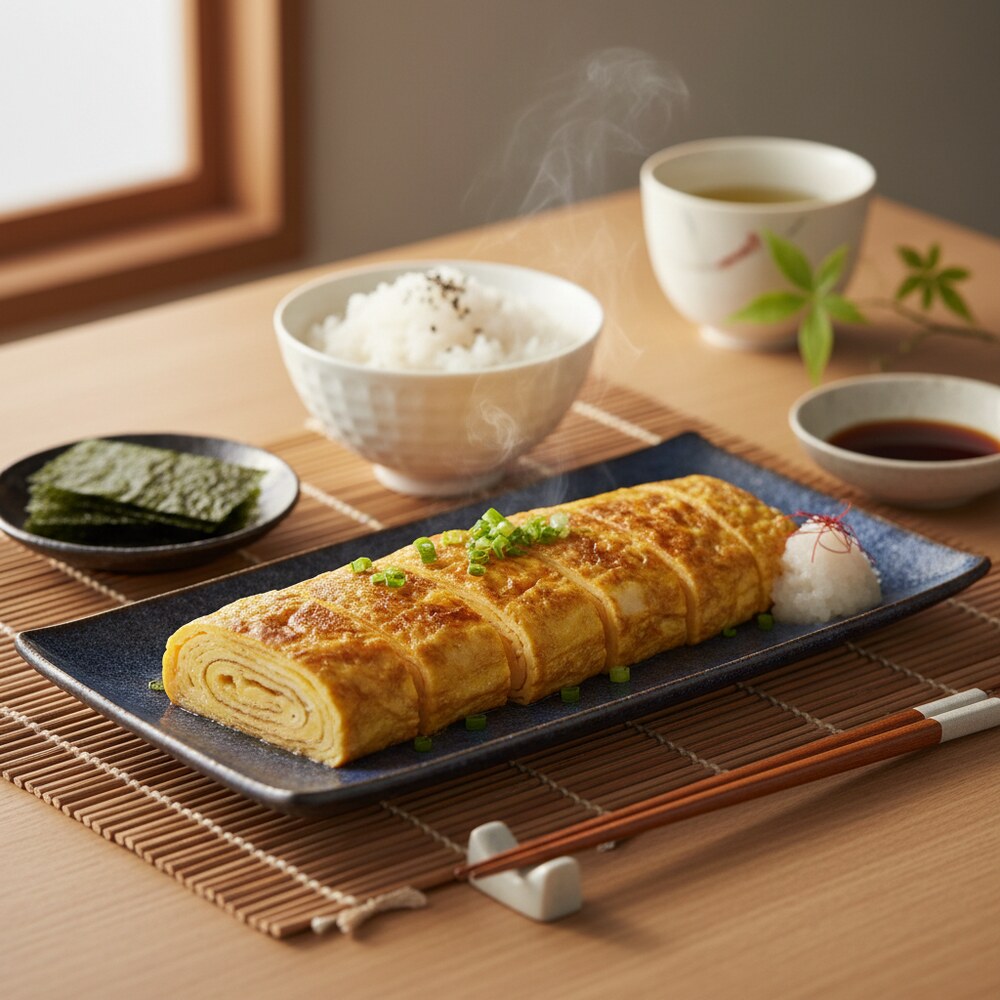 Tamagoyaki avec Riz et Nori