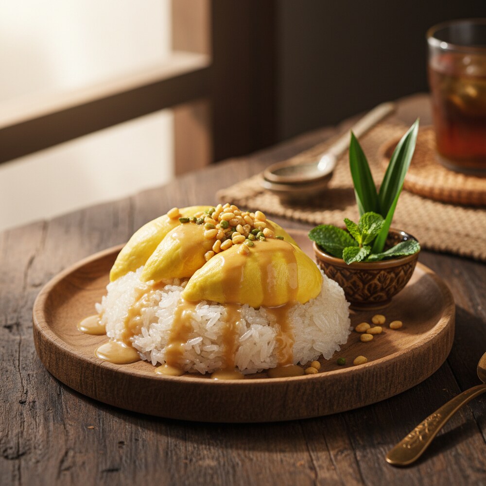 Riz gluant au durian