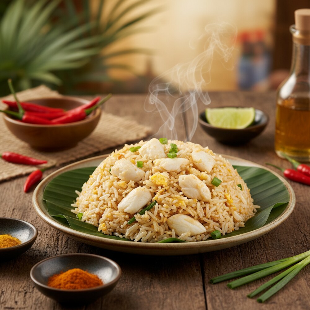 Riz sauté aux crabes