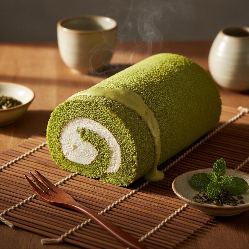 Gâteau Roulé au Matcha