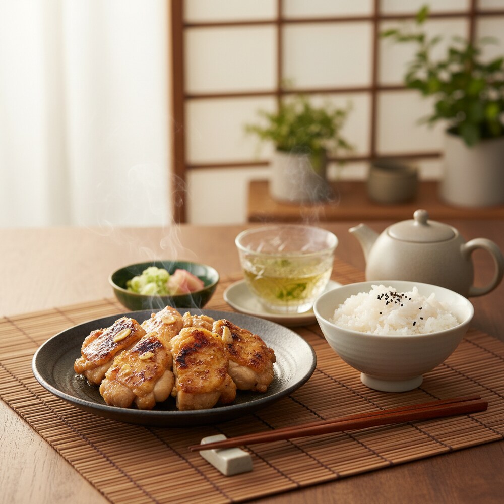 Karaage de Poulet Grillé avec Riz