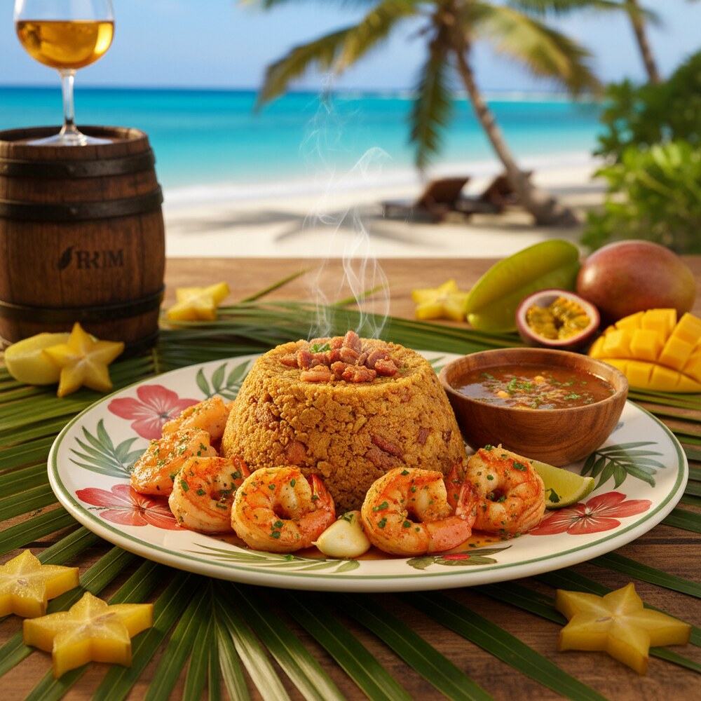 Puerto Rican Mofongo mit Knoblauchgarnelen