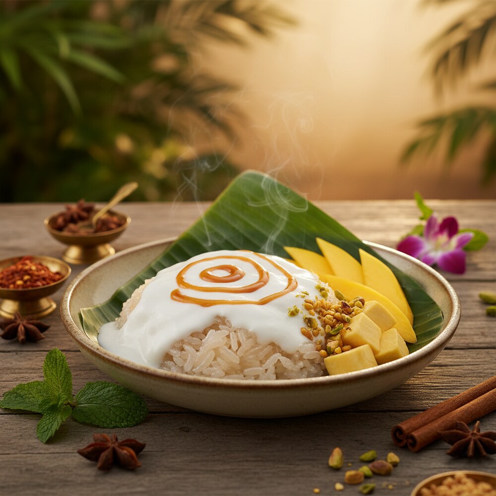 Riz gluant à la crème de coco