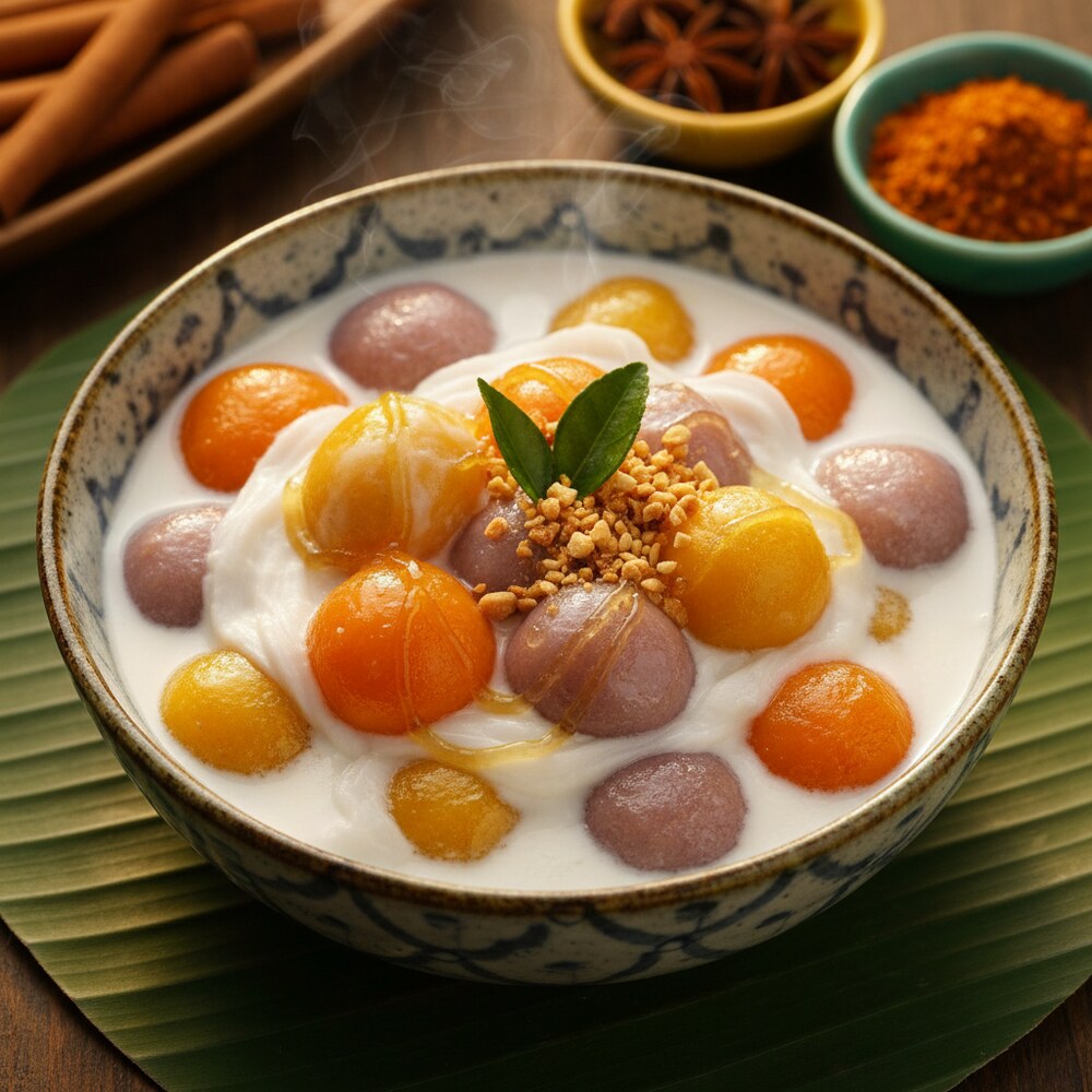 Boules de patate douce au lait de coco