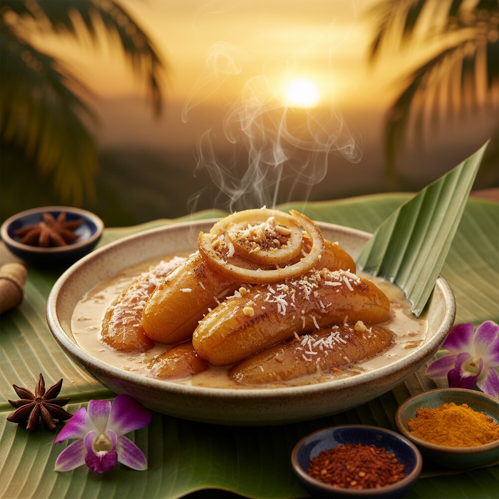 Bananes collantes au lait de coco