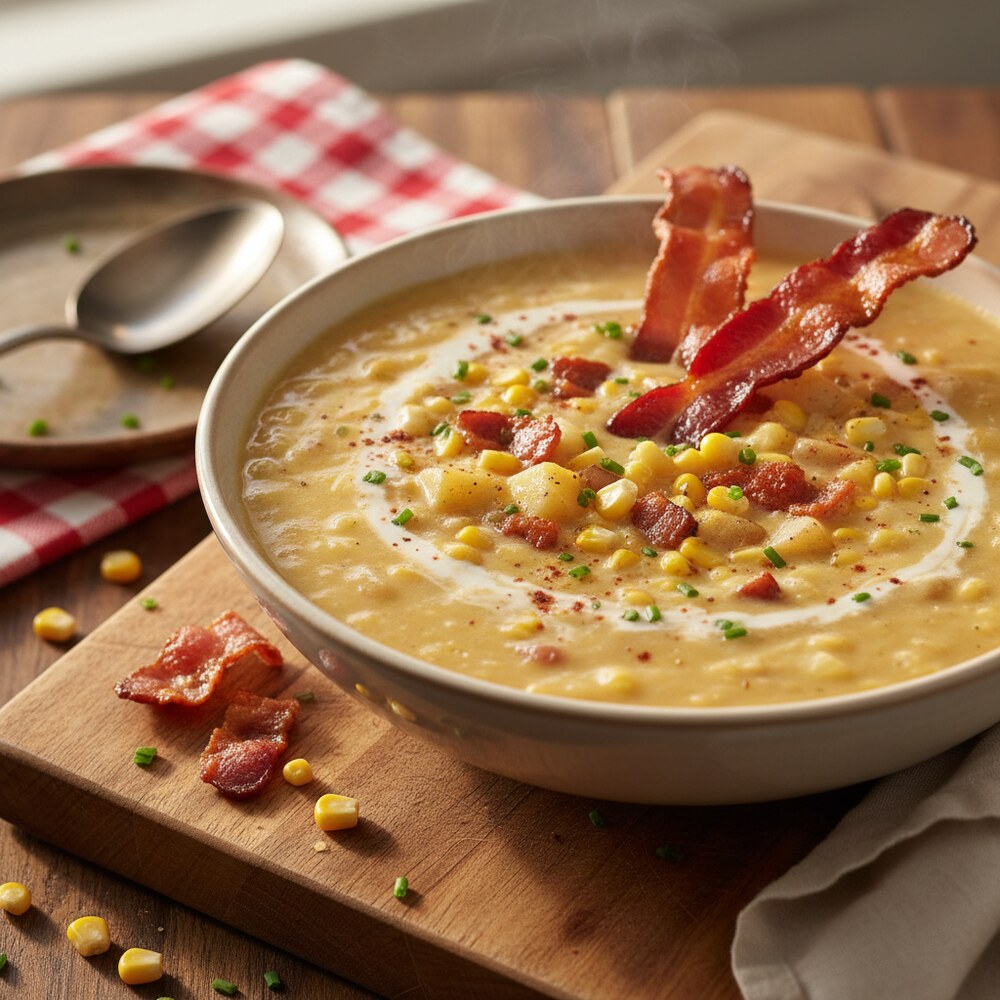Chaudrée de maïs au bacon