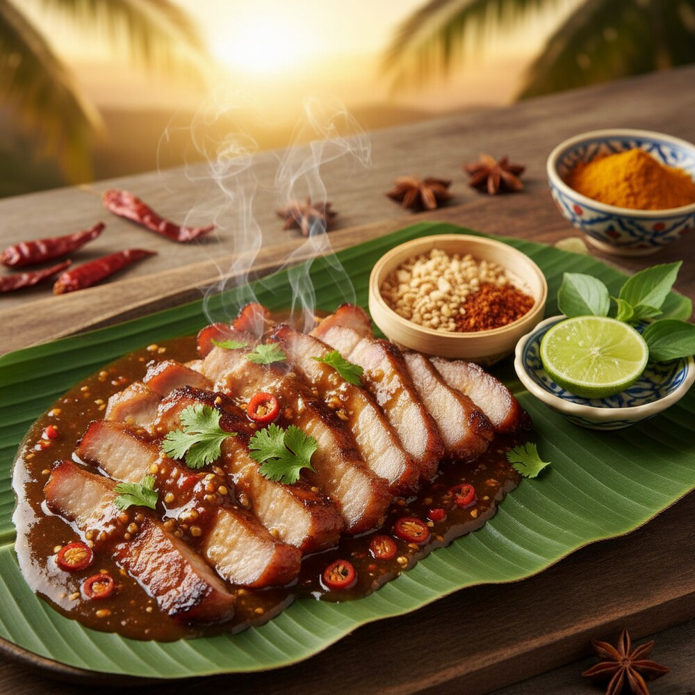 Porc grillé à la sauce tamarin