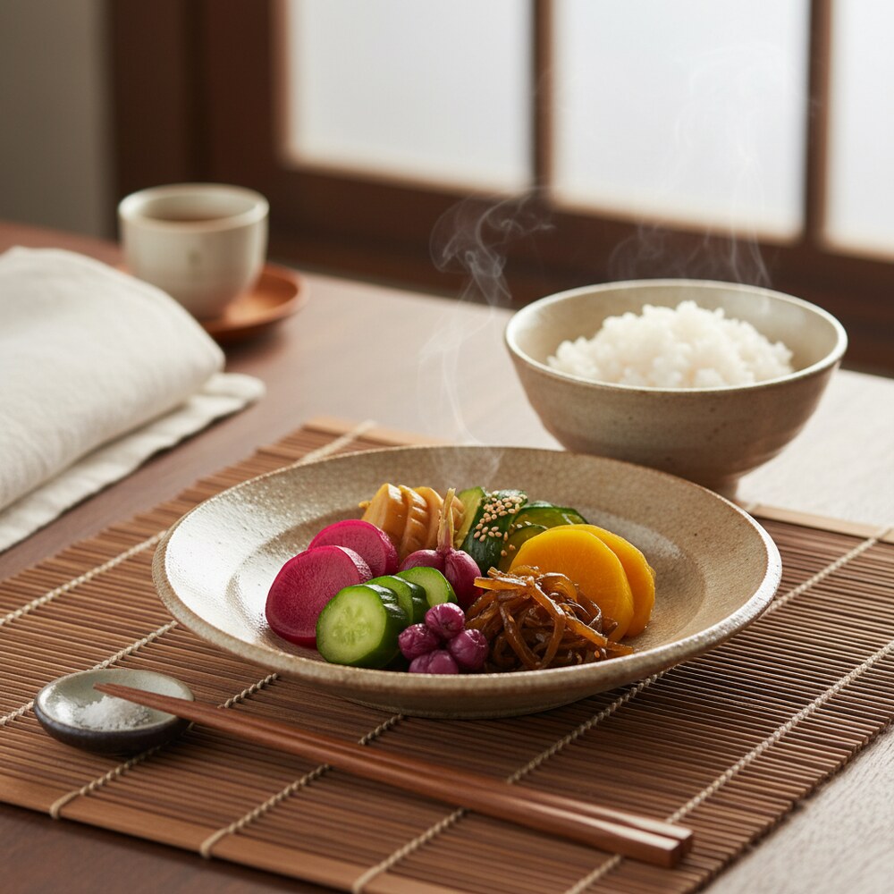 Tsukemono moriawase - Assortiment de légumes japonais marinés