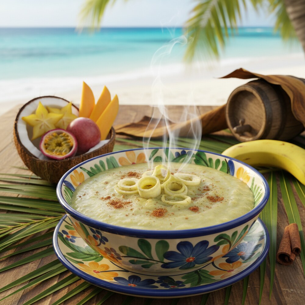 Porridge aus grünen Bananen