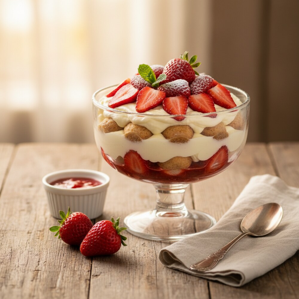 Tiramisú de fresa