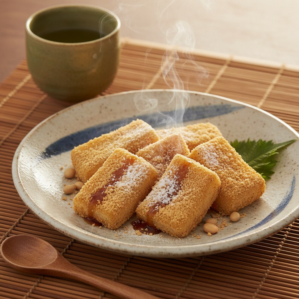 Abekawamochi (Mochi à la farine de soja grillée)