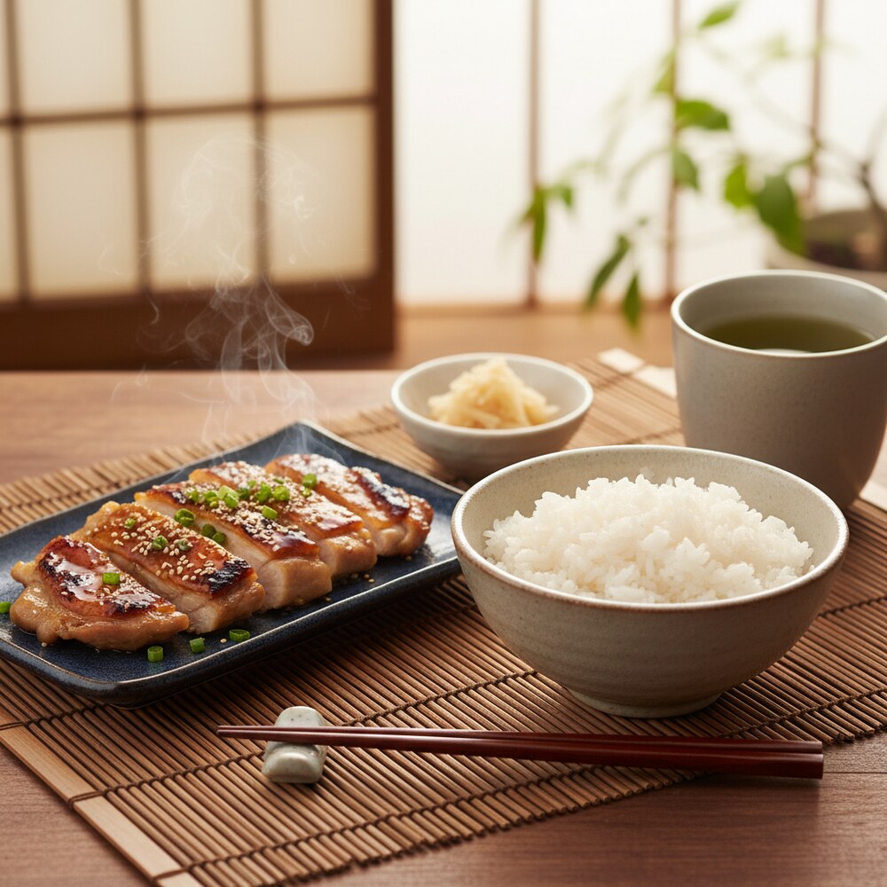Poulet Teriyaki Grillé avec Riz