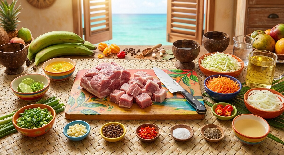 Mise en Place: Haitianischer Griot mit Pikliz