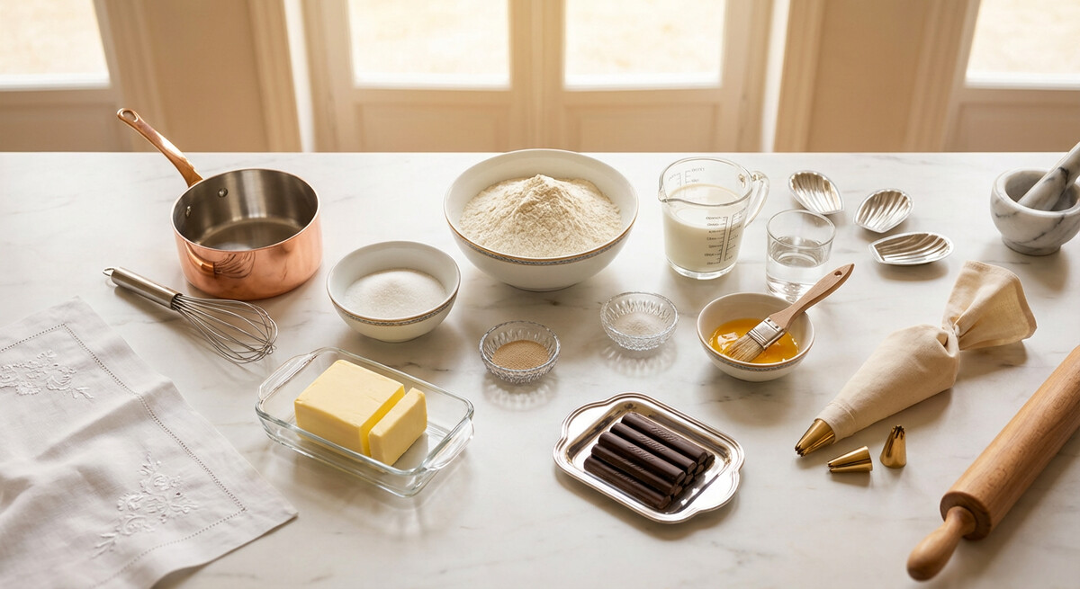 Mise en place: Cruasanes de Chocolate