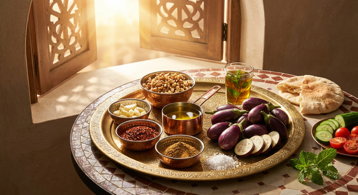 Mise en place: Makdous
