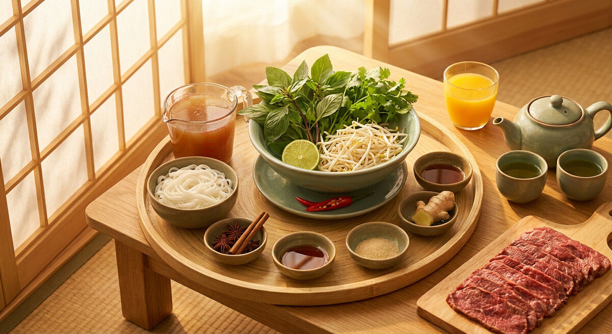 Mise en place: Pho Petit-déjeuner