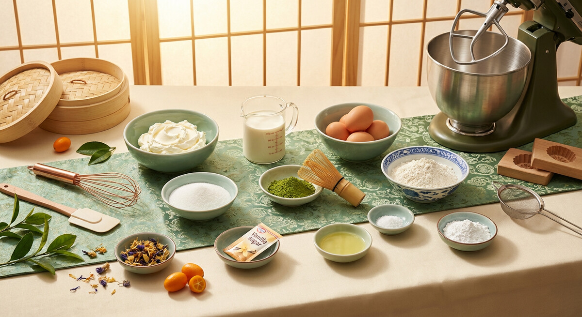 Mise en place: Cheesecake Matcha
