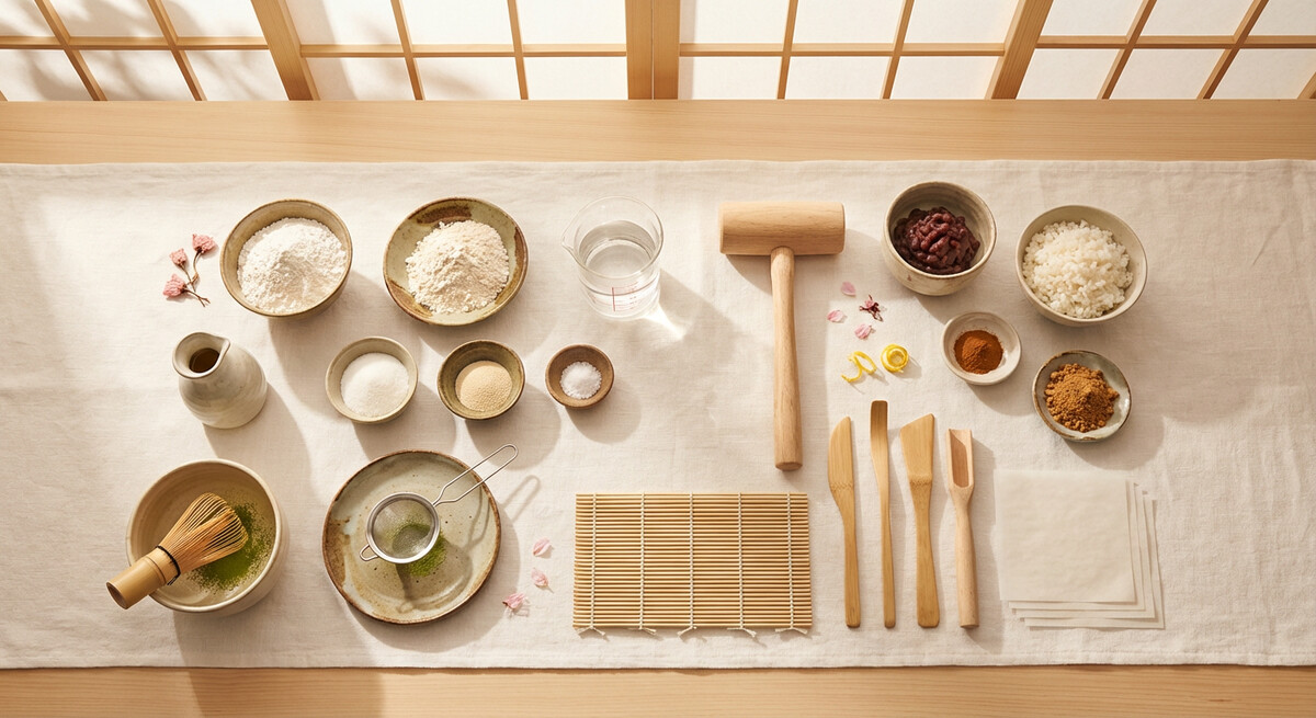 Mise en place: Gâteaux de riz à la cannelle (Nikuman)