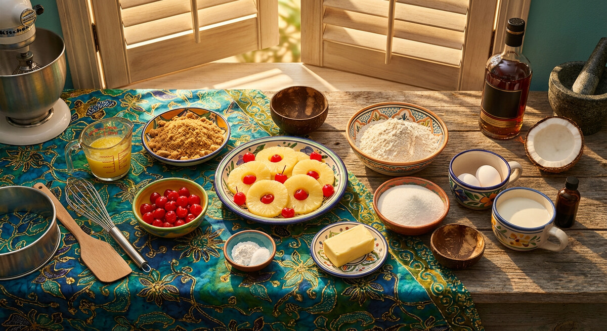 Mise en Place: Pineapple Upside-Down Cake (Jamaika)