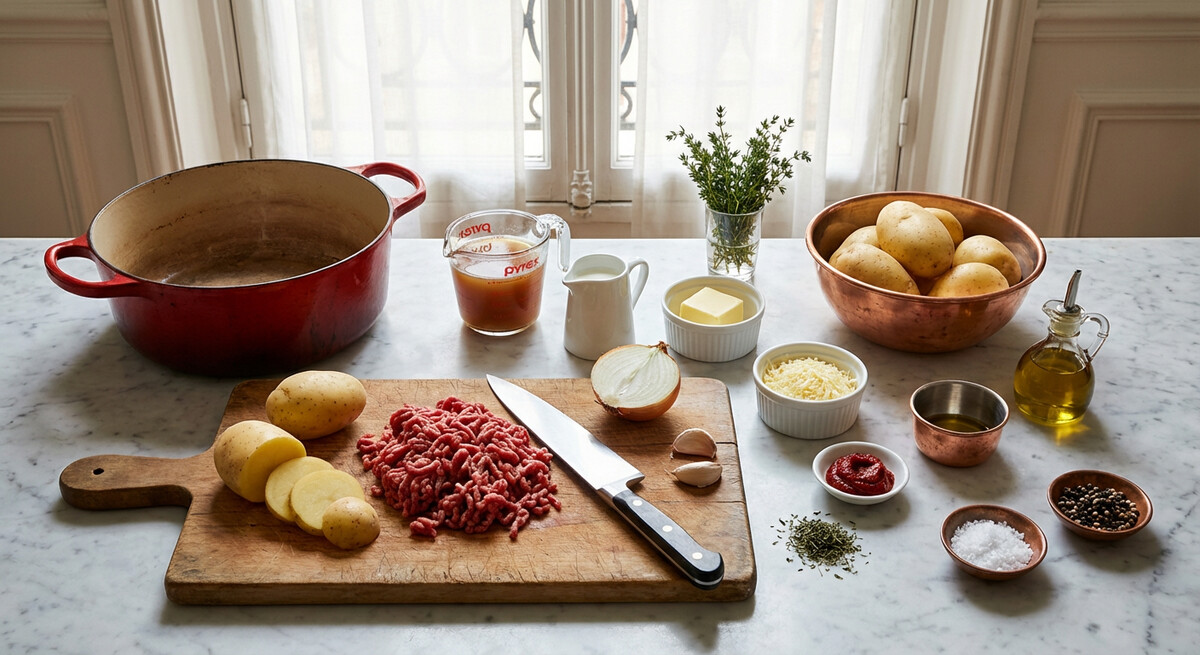 Mise en place: Pastel de Carne Francés (Hachis Parmentier)