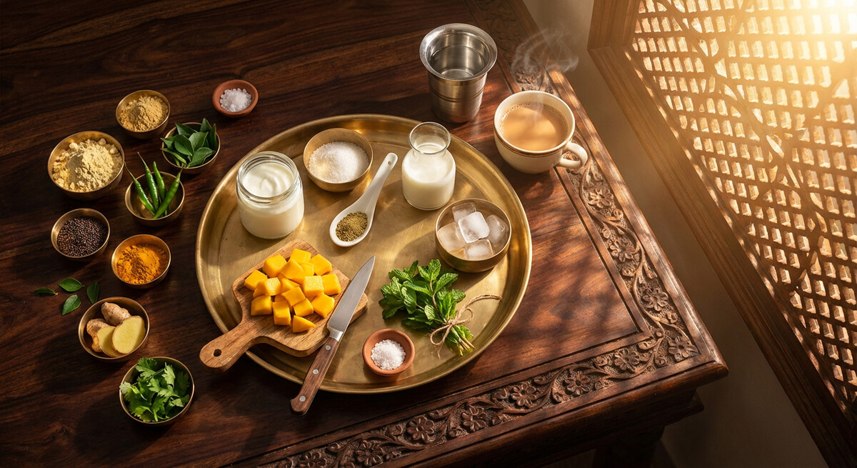 Mise en place: Lassi de Mango Indio para el Desayuno