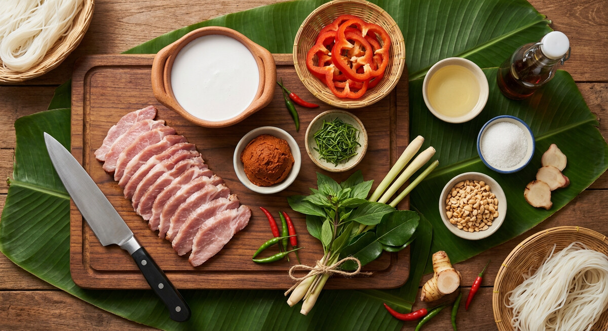 Mise en place: Curry Panang au Porc