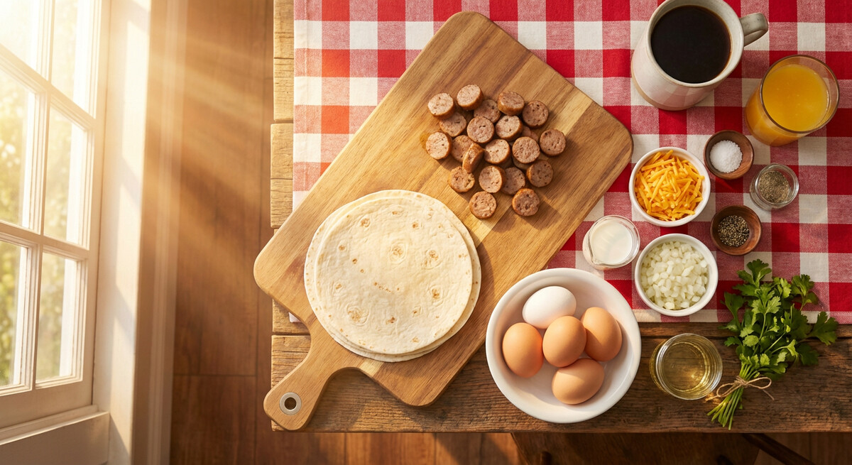 Mise en place: Quesadilla du petit-déjeuner