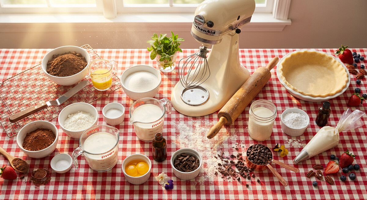 Mise en place: Tarte Crème Chocolat