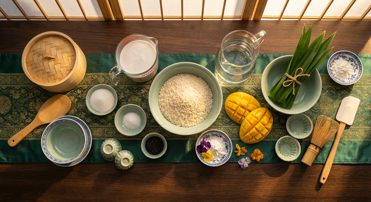 Mise en place: Riz Gluant à la Mangue