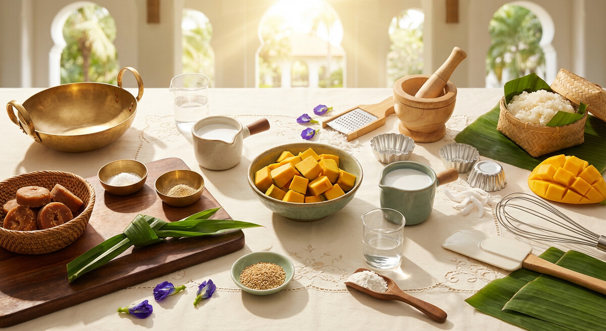 Mise en place: Courge Vapeur à la Crème de Coco