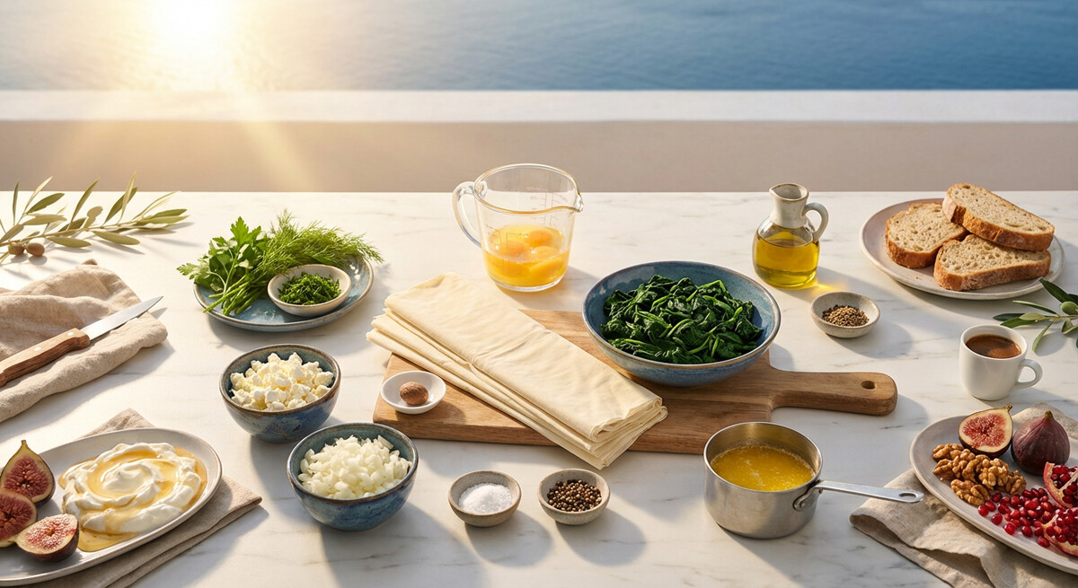 Mise en place: Spanakopita (Pastel de Espinacas y Feta)