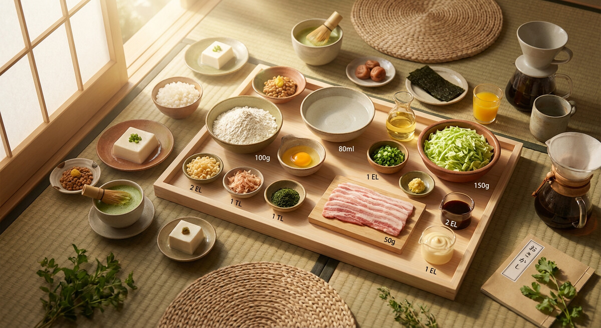 Mise en place: Pancakes salés japonais (Okonomiyaki)