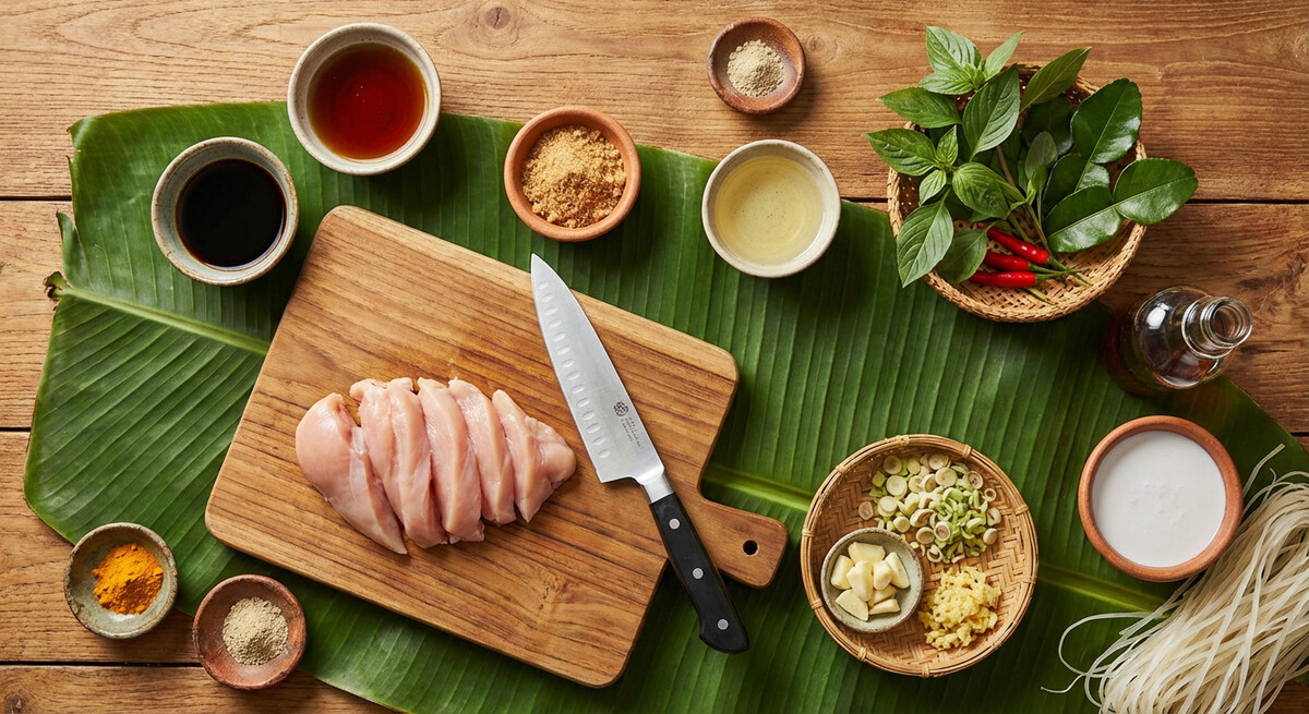 Mise en place: Poulet Grillé à la Citronnelle et à l'Ail
