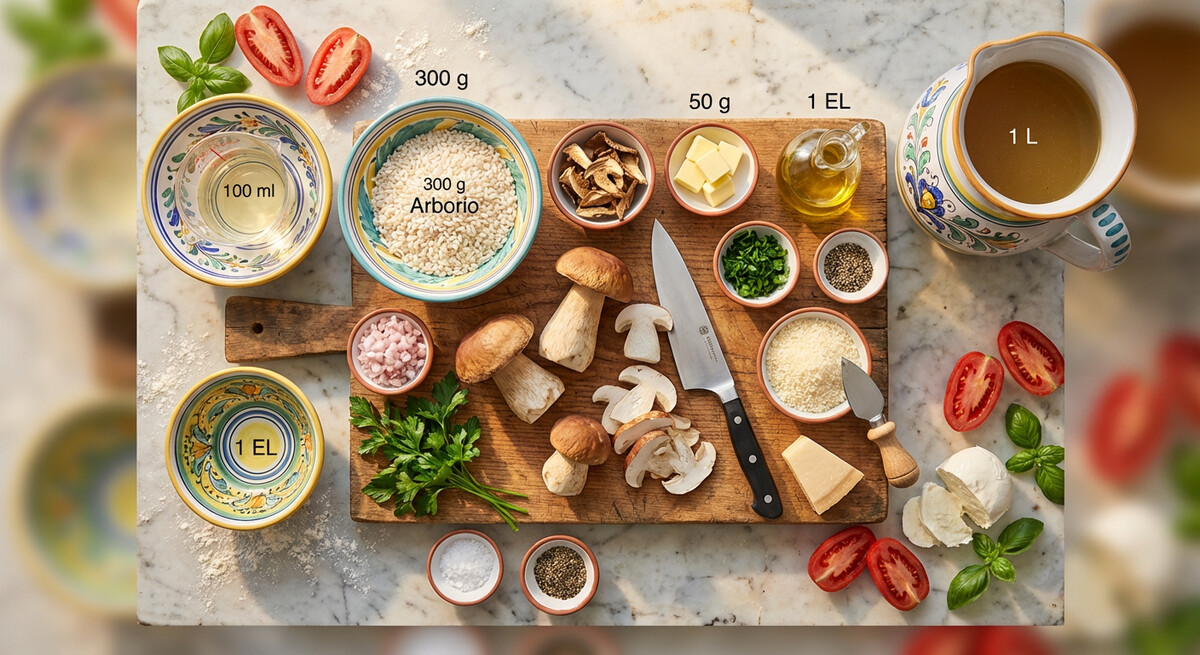 Mise en place: Risotto de Hongos Porcini