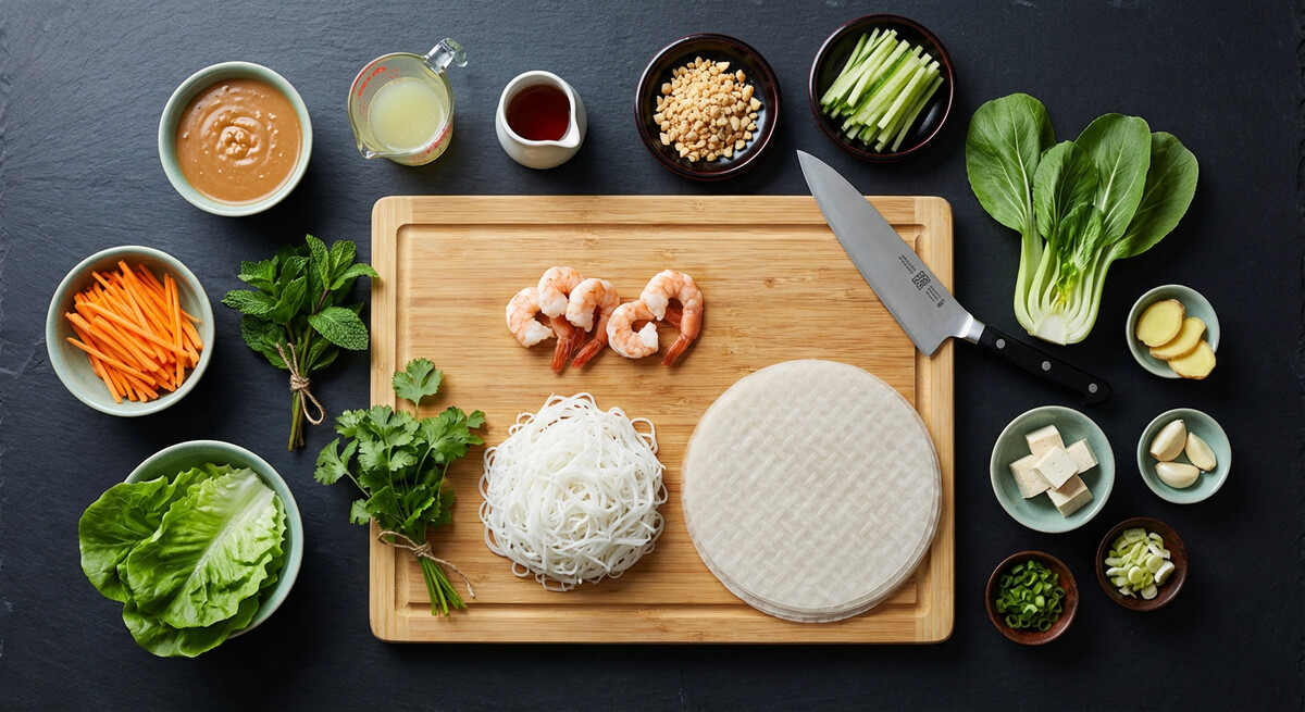 Mise en place: Rouleaux d'été vietnamiens