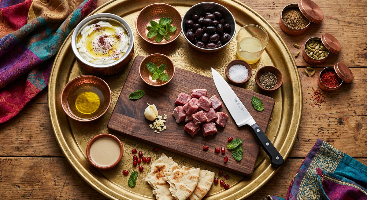 Mise en place: Labneh con Aceitunas