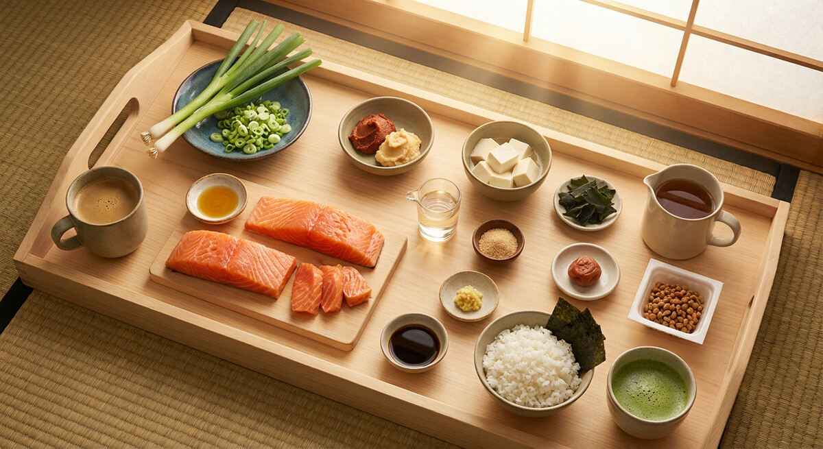 Mise en place: Saumon Grillé à l'Éclat de Miso