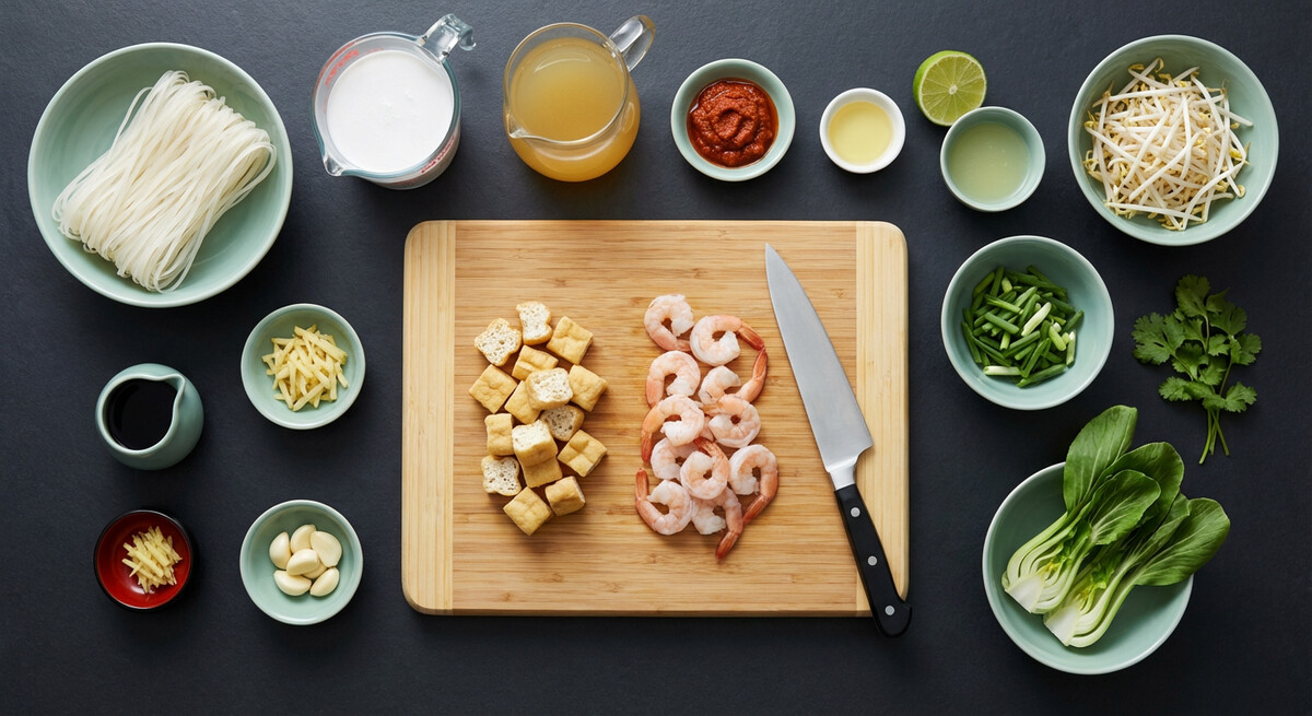 Mise en place: Laksa