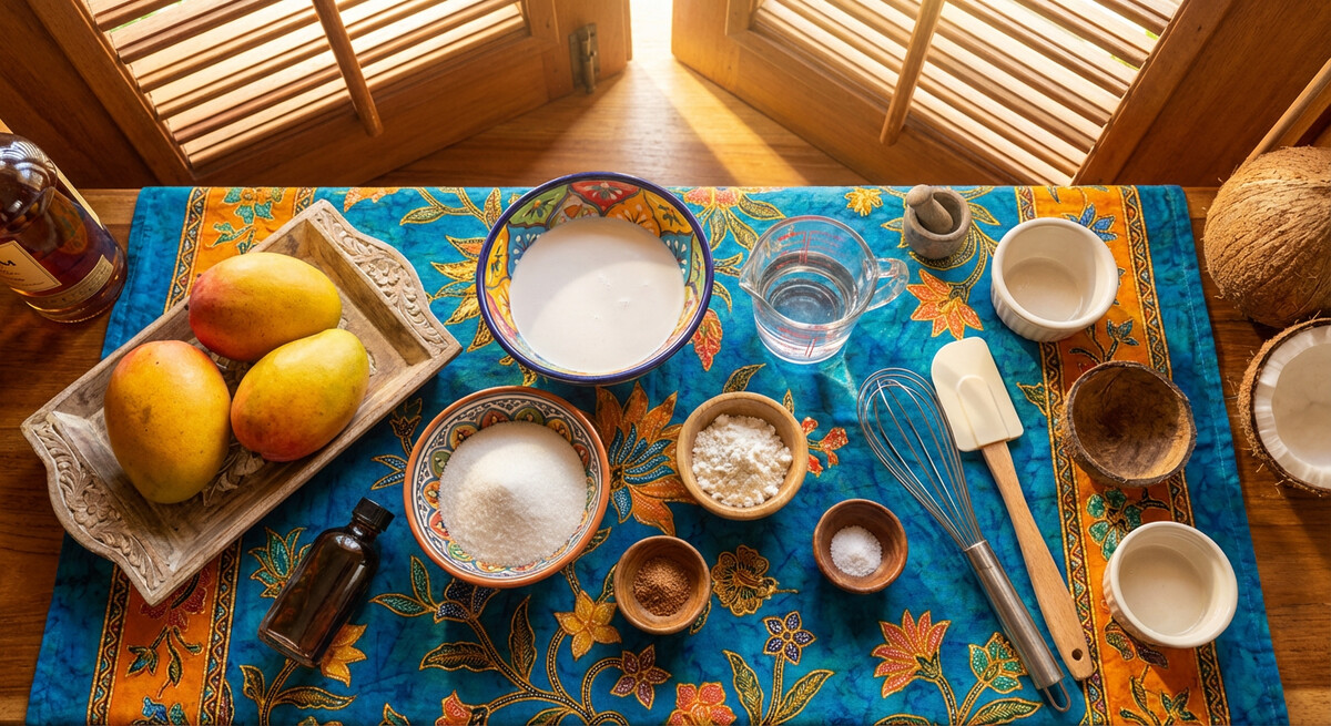 Mise en Place: Mango-Kuchen (Jamaika)