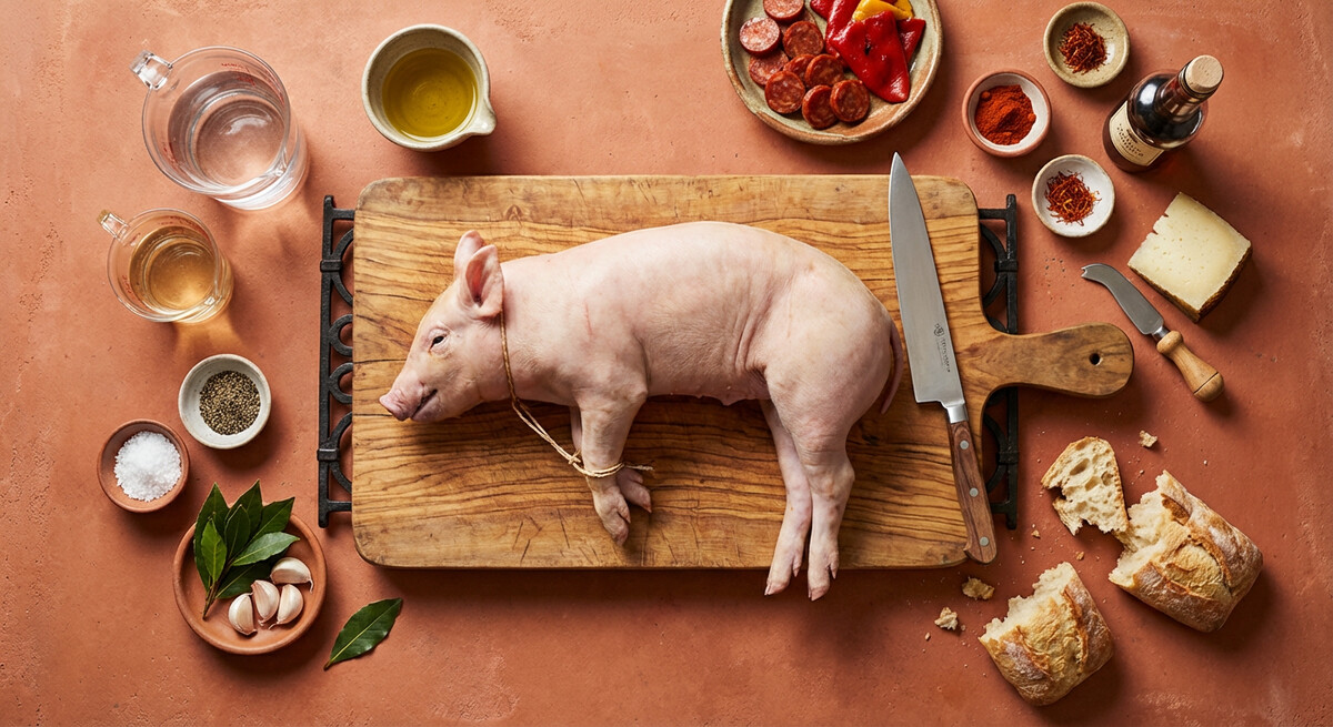 Mise en place: Cochinillo Asado