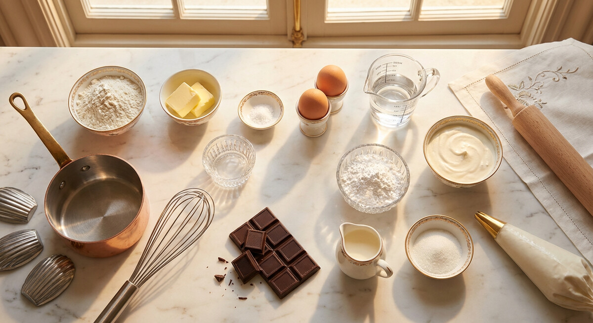 Mise en place: Profiteroles con Salsa de Chocolate